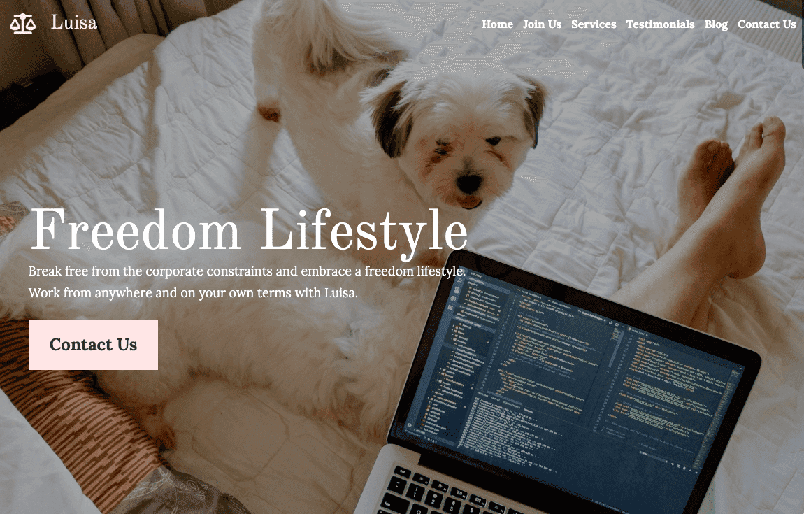 Templat Gaya Hidup Bebas dari Strikerly Templat Gaya Hidup Bebas dari Strikerly