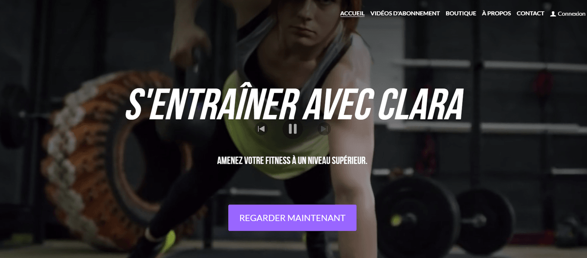 Conception d'une page d'accueil pour un coach sportif présentant les transformations de ses clients Conception d'une page d'accueil pour un coach sportif présentant les transformations de ses clients