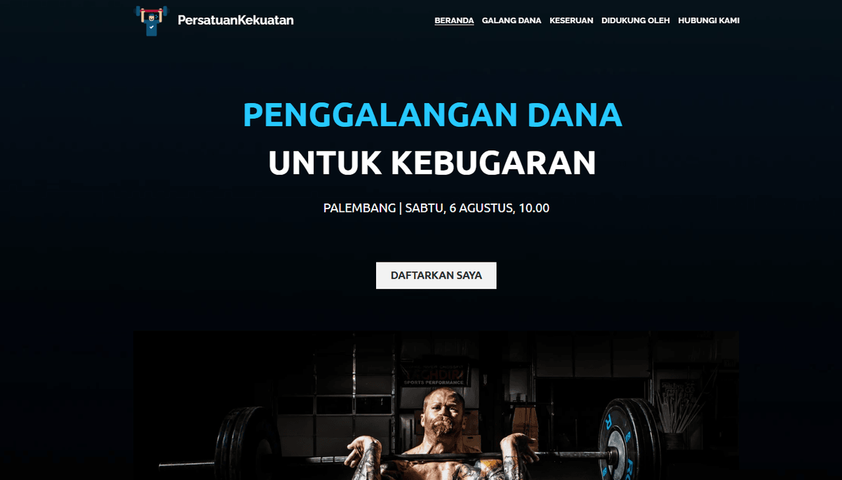Templat StrengthUnity dari Strikerly Templat StrengthUnity dari Strikerly