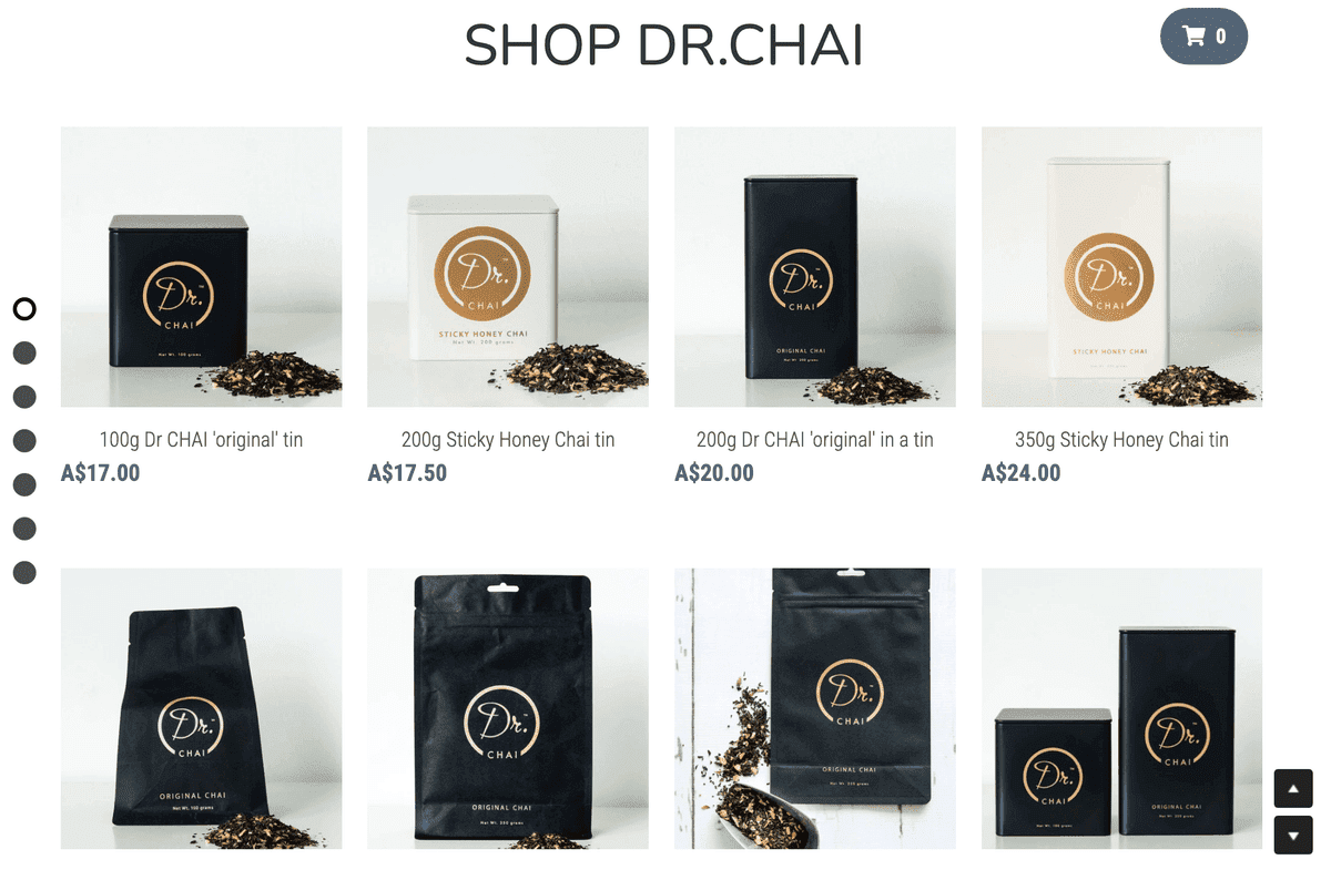 Variación del producto Dr. Chai Tea Variación del producto Dr. Chai Tea