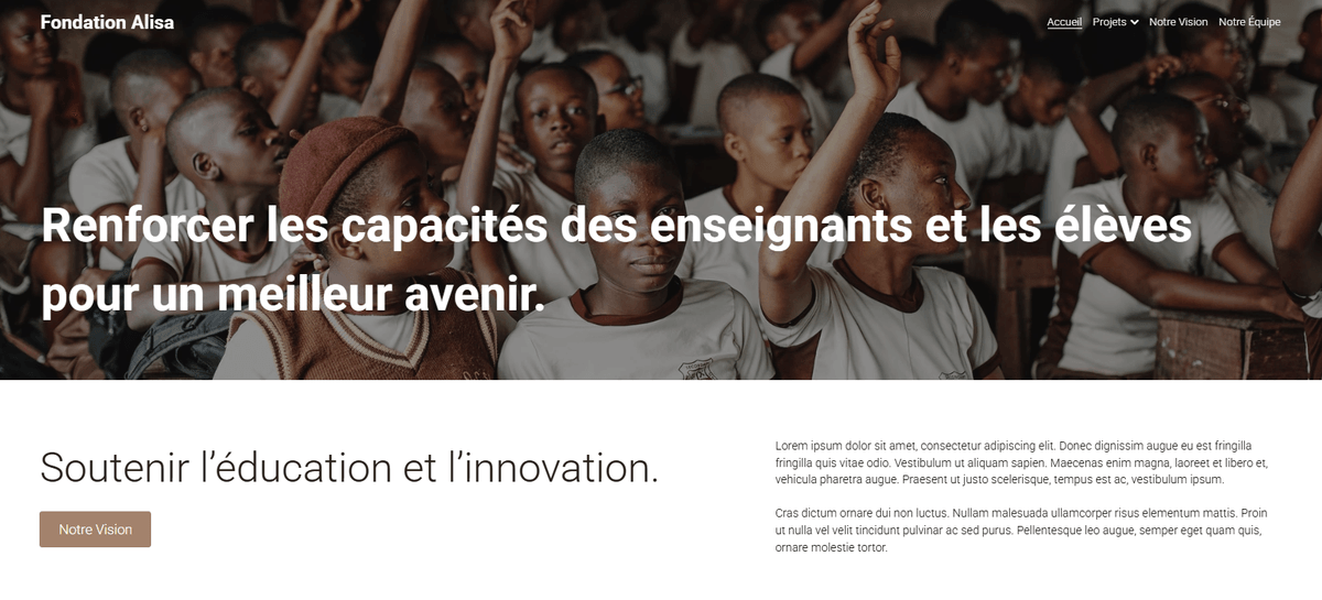 conception d'une page d'accueil pour une organisation à but non lucratif axée sur l'engagement bénévole conception d'une page d'accueil pour une organisation à but non lucratif axée sur l'engagement bénévole