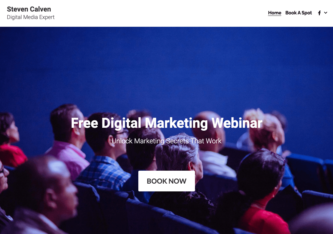 Templat Webinar dari Strikingly Templat Webinar dari Strikingly