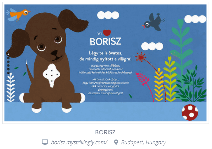 URL del sitio web de Boris URL del sitio web de Boris