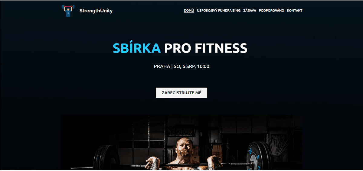 Marketingová šablona pro fitness Strength Unity od Strikingly Marketingová šablona pro fitness Strength Unity od Strikingly