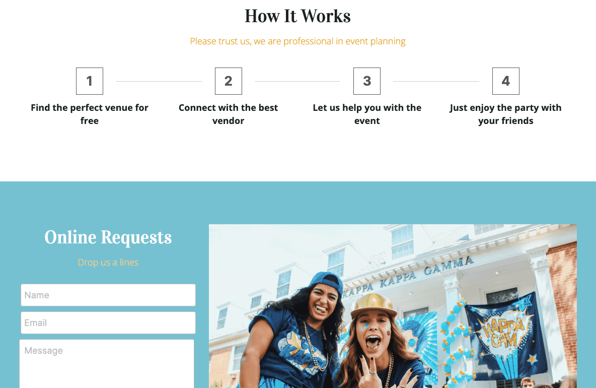 Templat Acara Mencolok dari Strikingly Templat Acara Mencolok dari Strikingly