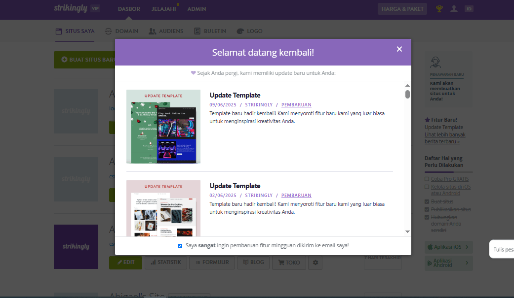 Fitur Strikingly yang Meningkatkan Kinerja Situs Web - Pembaruan Reguler Fitur Strikingly yang Meningkatkan Kinerja Situs Web - Pembaruan Reguler