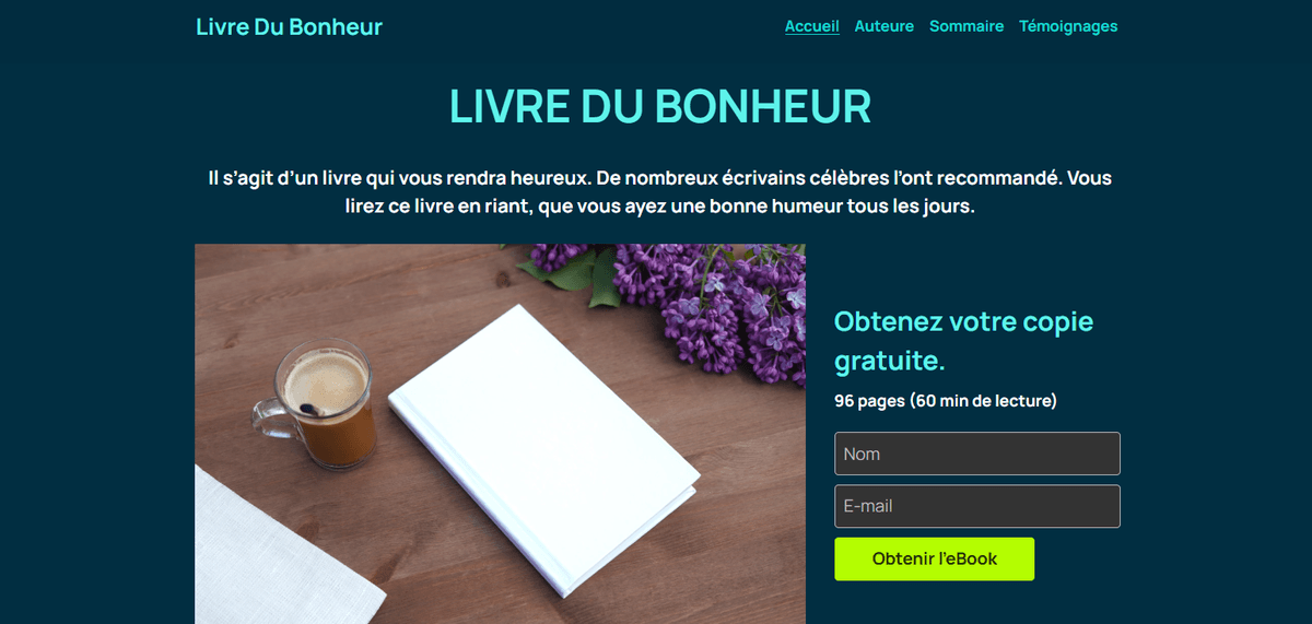 Modèle de livre joyeux Modèle de livre joyeux
