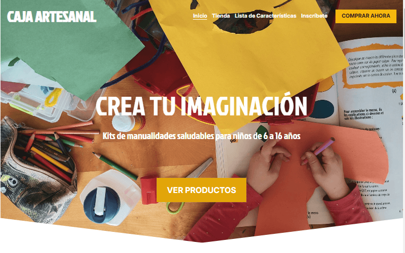 Plantilla CraftBox de Strikingly Plantilla CraftBox de Strikingly