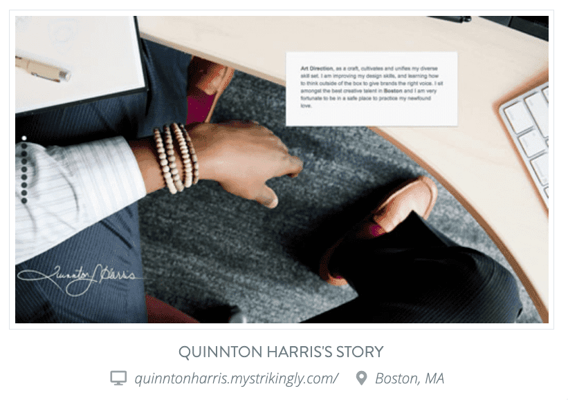 Imagen tomada de la Página Discover de Strikingly Imagen tomada de la Página Discover de Strikingly