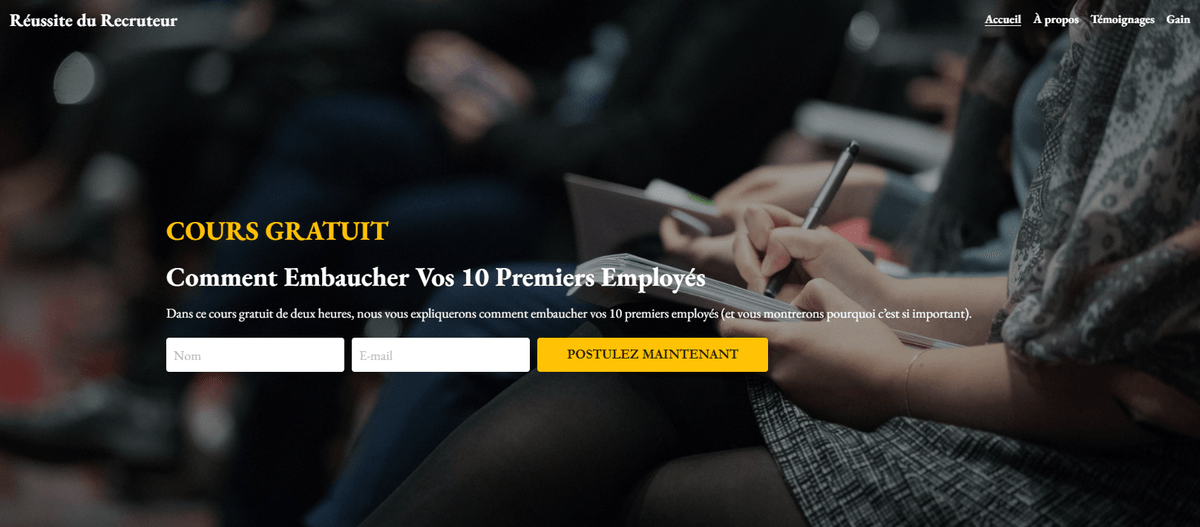 Modèle de réussite du recruteur Modèle de réussite du recruteur