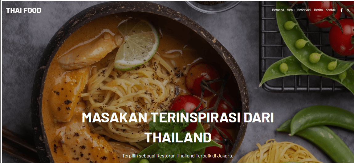 Template Masakan Thailand dari Strikingly Template Masakan Thailand dari Strikingly