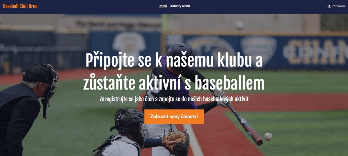 Šablona baseballového klubu od Strikingly Šablona baseballového klubu od Strikingly