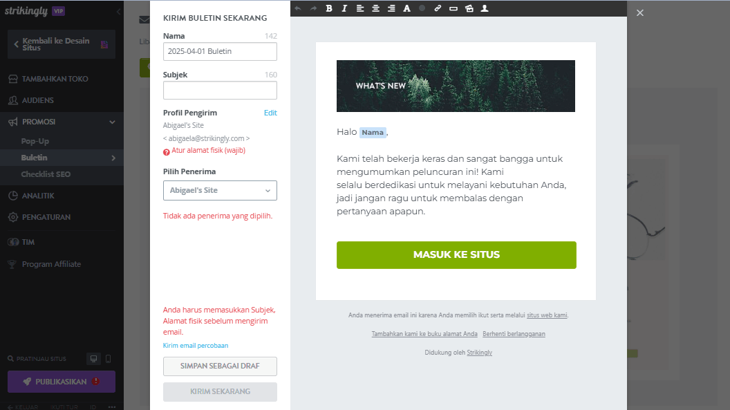 Editor Buletin Strikingly Editor Buletin Strikingly