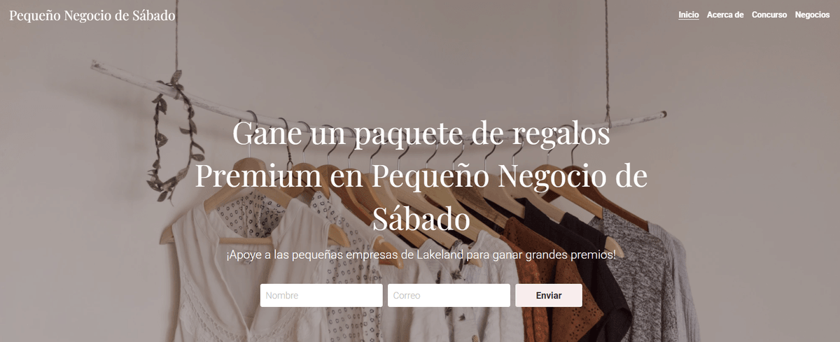 Plantilla de concurso para pequeñas empresas Plantilla de concurso para pequeñas empresas