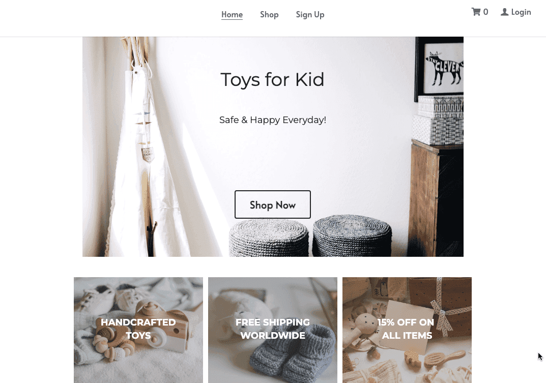 Plantilla de tienda online de juguetes pequeños Plantilla de tienda online de juguetes pequeños
