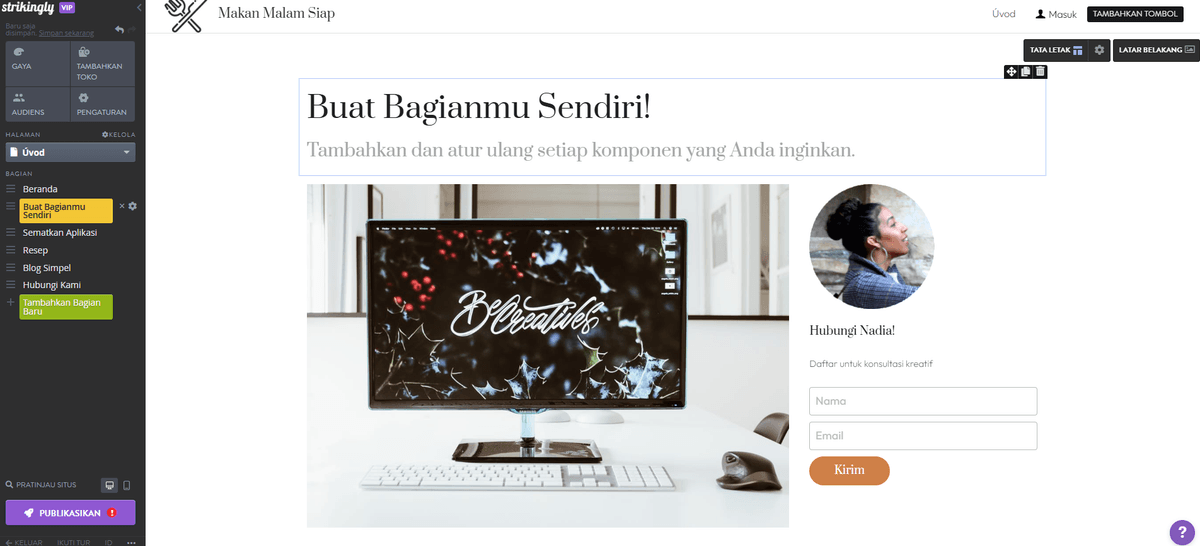 Editor Situs Web yang Mencolok Editor Situs Web yang Mencolok