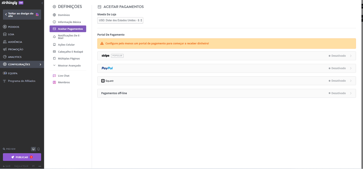 Strikingly - Solução de comércio eletrónico poderosa para o crescimento empresarial - Gateways de pagamento seguros Strikingly - Solução de comércio eletrónico poderosa para o crescimento empresarial - Gateways de pagamento seguros