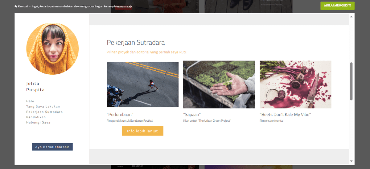Bagaimana Strikingly Dapat Membantu Anda Mengubah Karier - Tampilan Portofolio Bagaimana Strikingly Dapat Membantu Anda Mengubah Karier - Tampilan Portofolio