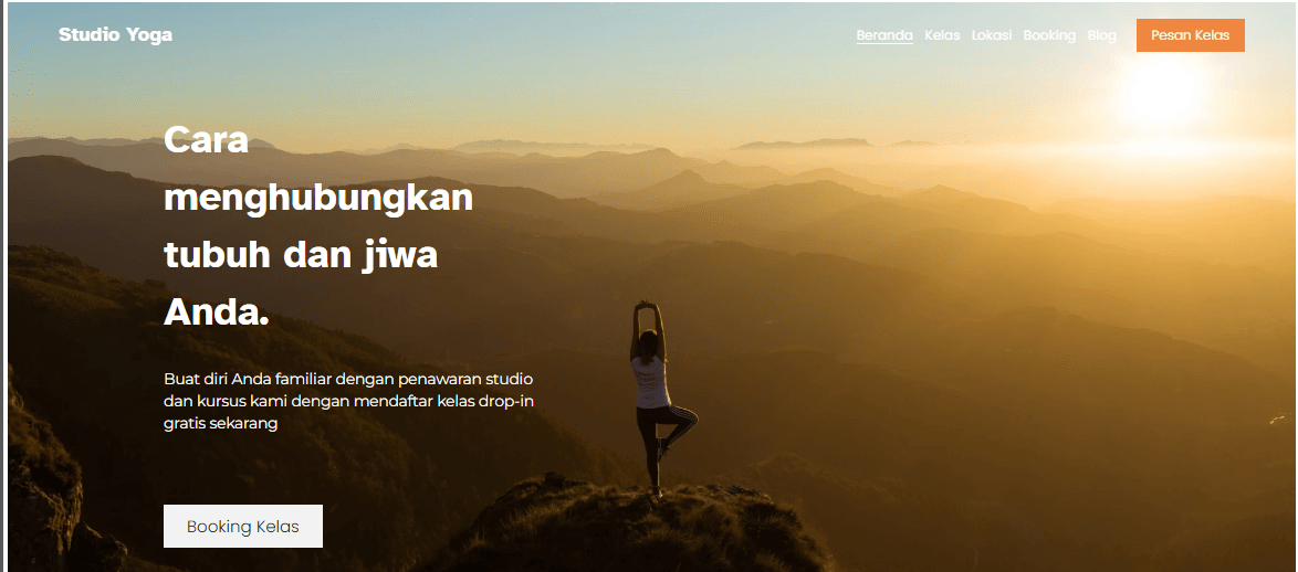 Template Studio Yoga dari Strikingly Template Studio Yoga dari Strikingly