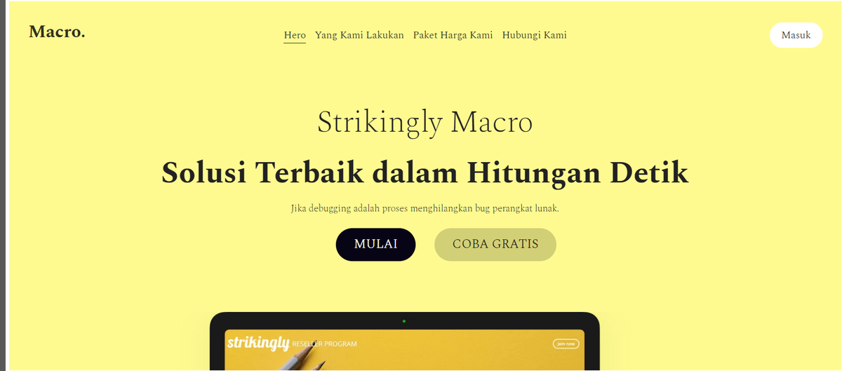 Templat Makro Templat Makro