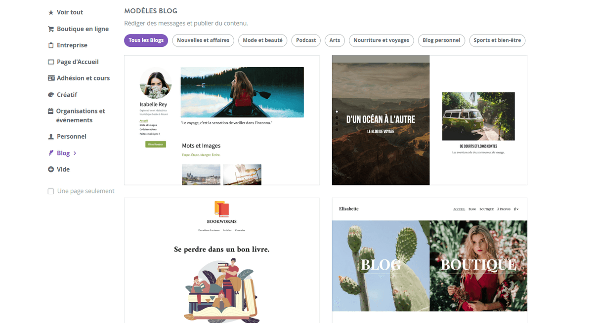 Modèles de blog remarquables Modèles de blog remarquables