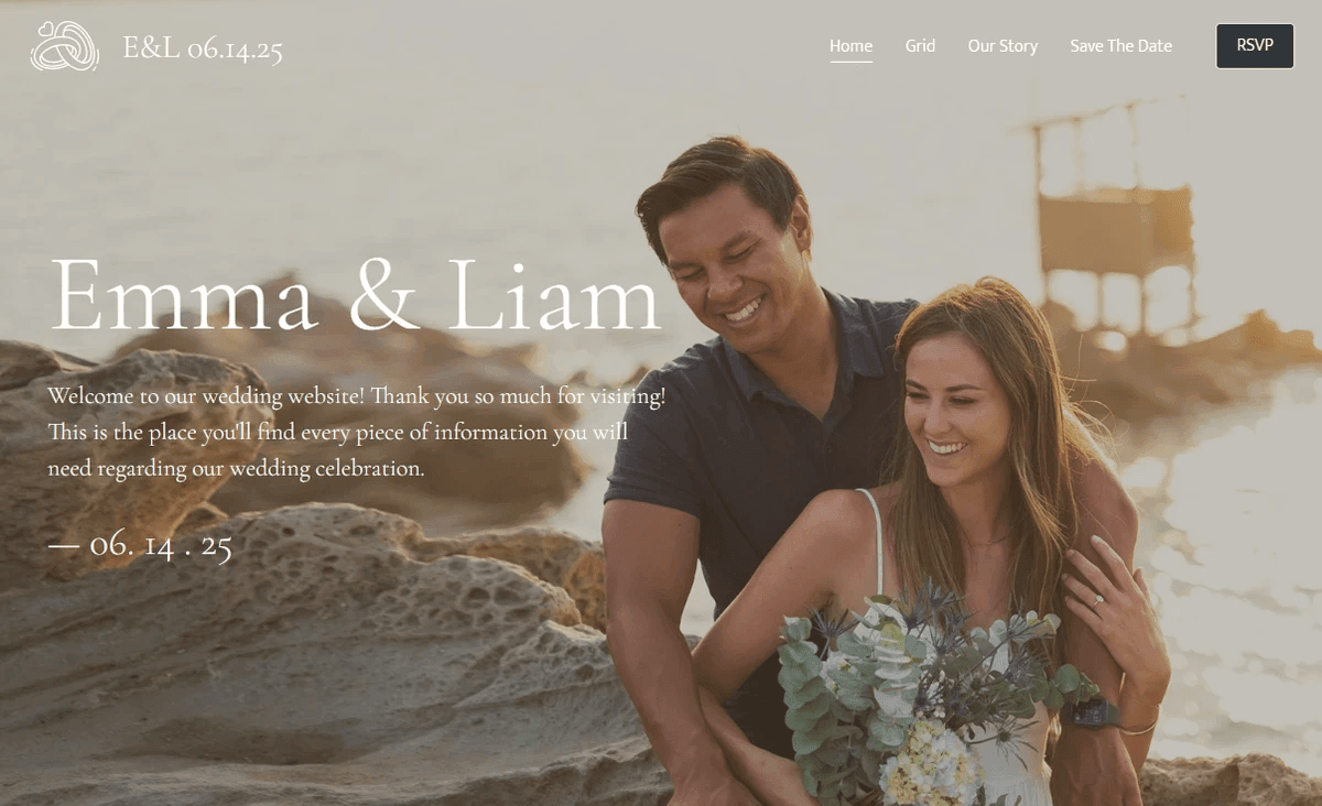 Création d'un site web de planification de mariage présentant l'histoire d'amour du couple Création d'un site web de planification de mariage présentant l'histoire d'amour du couple