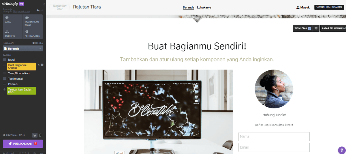 Editor Situs Web yang Mencolok Editor Situs Web yang Mencolok