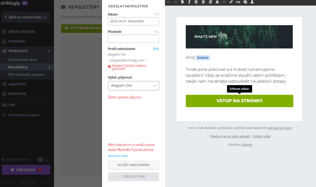 Personalizovaný marketing se Strikingly - integrace e-mailového marketingu Personalizovaný marketing se Strikingly - integrace e-mailového marketingu