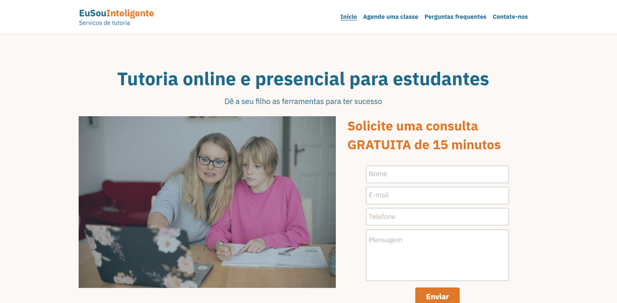 Modelo de Tutoria de Alunos da Strikingly Modelo de Tutoria de Alunos da Strikingly