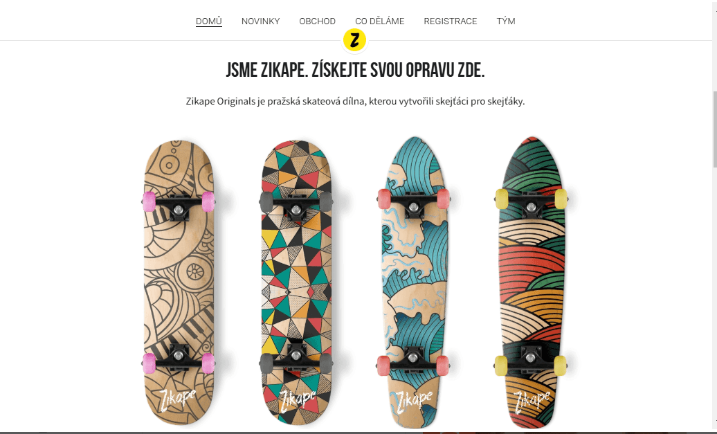 Šablona online obchodu Zikape se Strikingly Šablona online obchodu Zikape se Strikingly