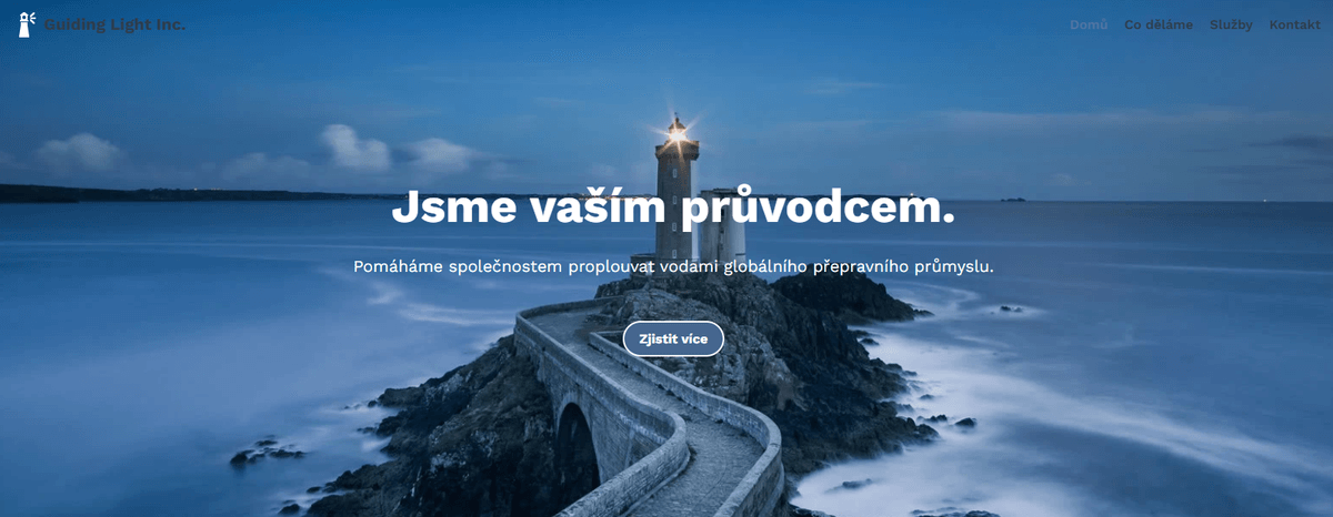 Šablona pro firmy z zinů od Strikingly Šablona pro firmy z zinů od Strikingly