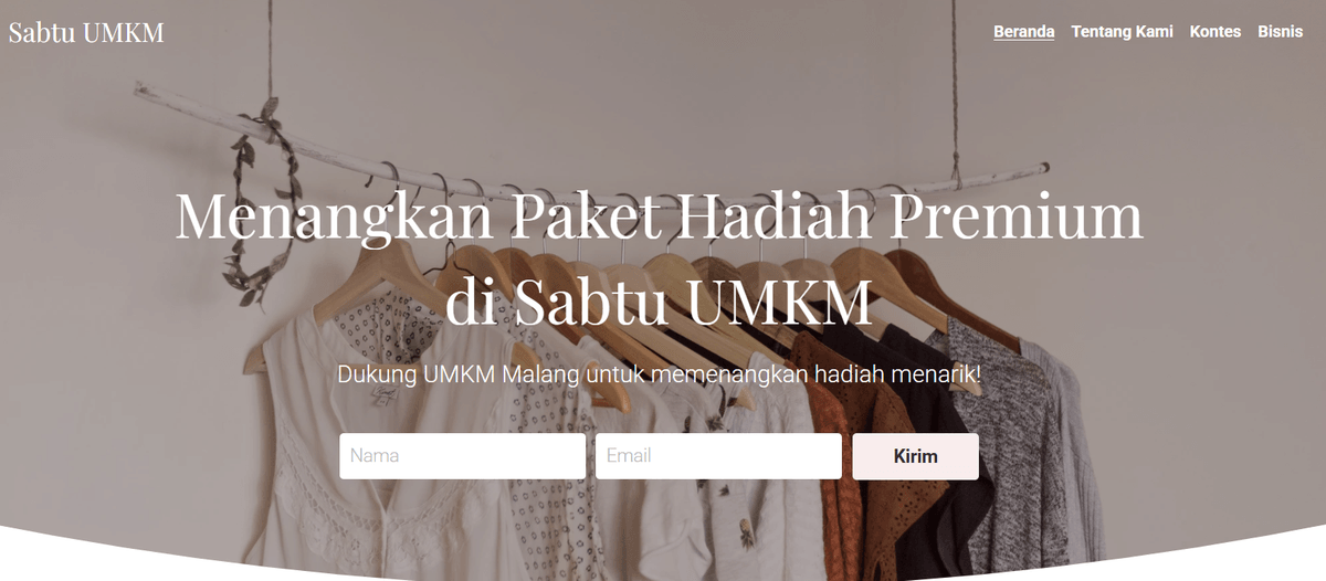 Templat Kontes Usaha Kecil dari Strikingly Templat Kontes Usaha Kecil dari Strikingly