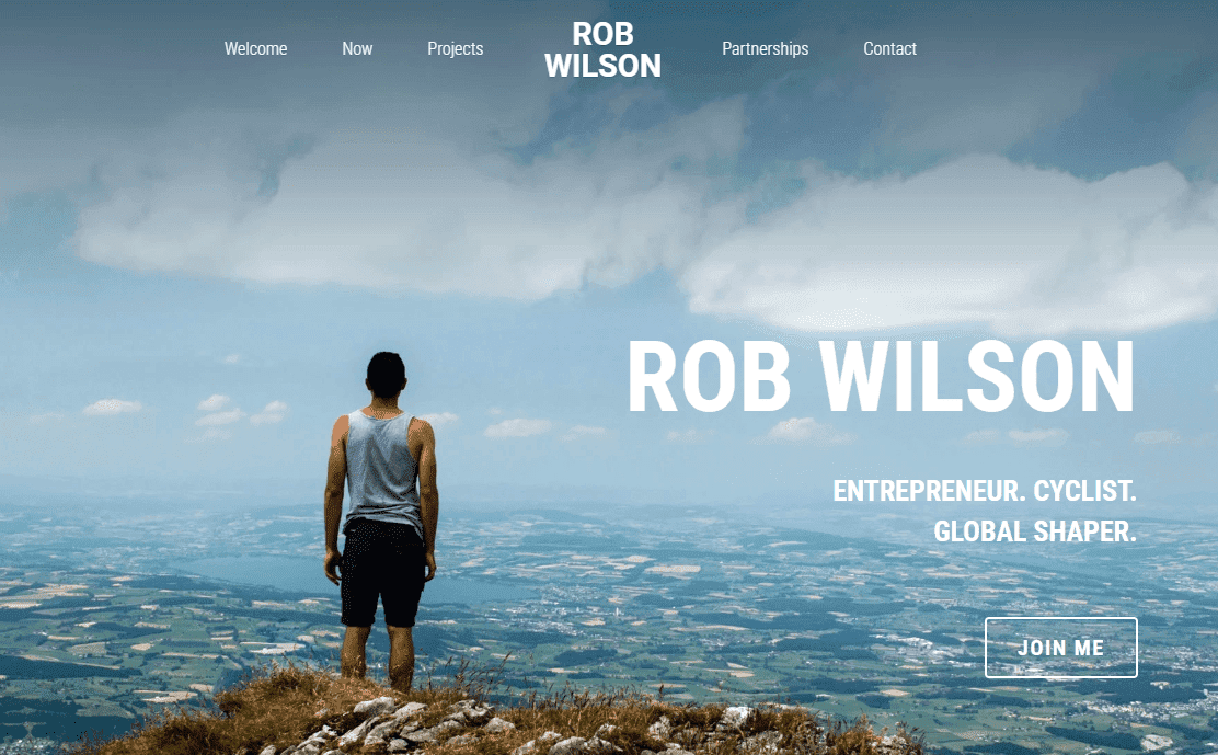 Plantilla brillante de Strikingly Plantilla brillante de Strikingly