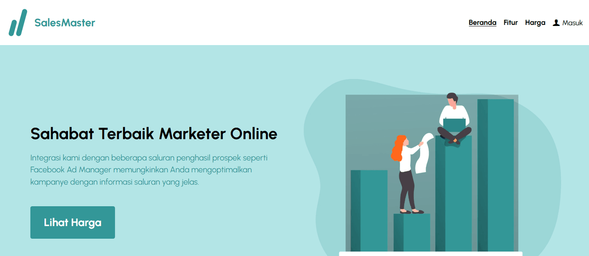 Templat SalesMaster dari Strikerly Templat SalesMaster dari Strikerly