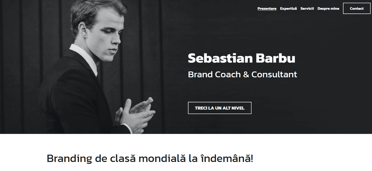 Șablon de coach de brand de la Strikingly Șablon de coach de brand de la Strikingly