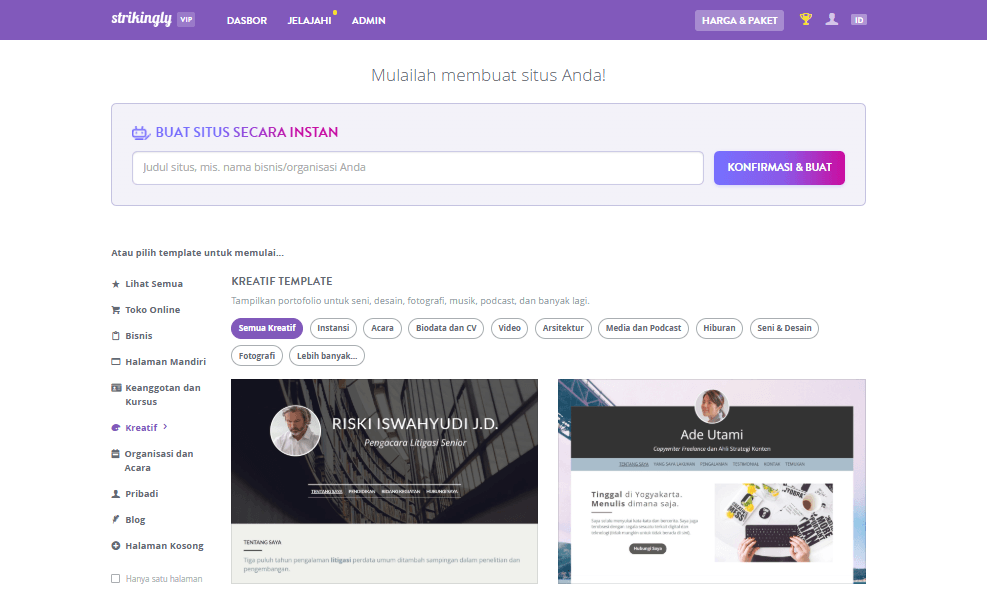 Cara Menjual Musik Secara Online Dengan Strikingly - Pilih template yang sesuai dengan gaya musik Anda Cara Menjual Musik Secara Online Dengan Strikingly - Pilih template yang sesuai dengan gaya musik Anda