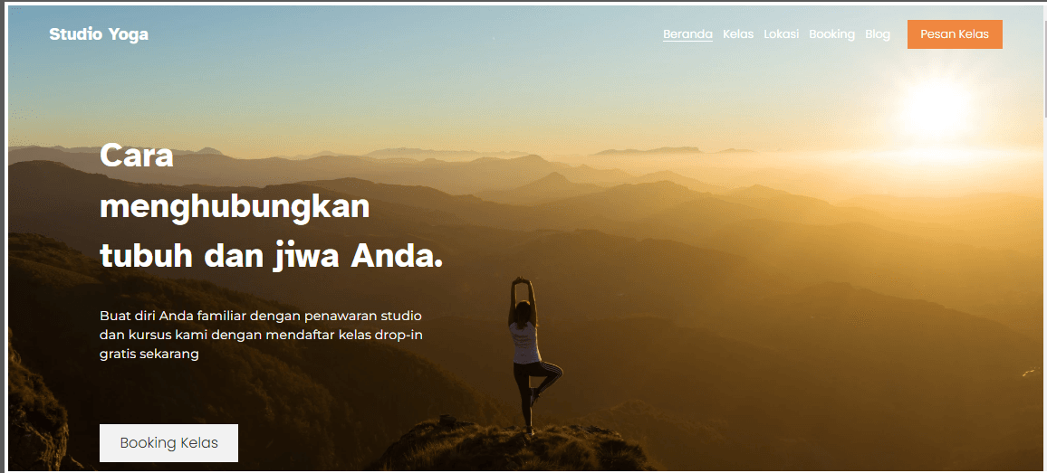 Template Blog Studio Yoga dari Strikingly Template Blog Studio Yoga dari Strikingly