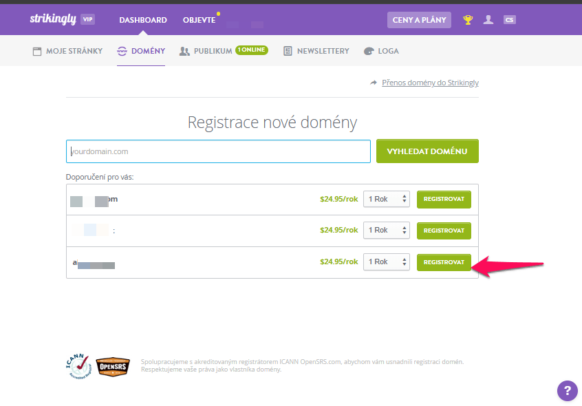 Vyberte si doménové jméno se Strikingly - Vyberte si svou perfektní doménu Vyberte si doménové jméno se Strikingly - Vyberte si svou perfektní doménu