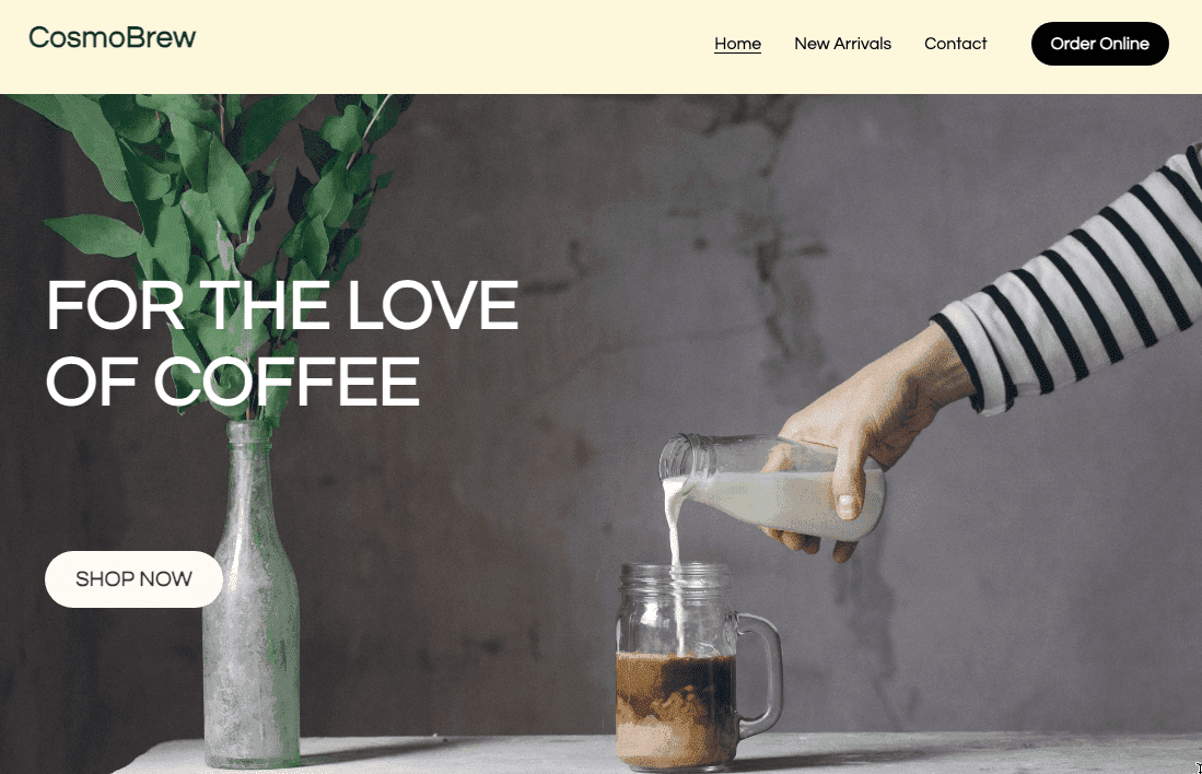 Plantilla CosmoBrew de Strikingly Plantilla CosmoBrew de Strikingly