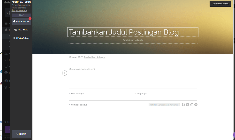 Editor Blog yang Mencolok Editor Blog yang Mencolok