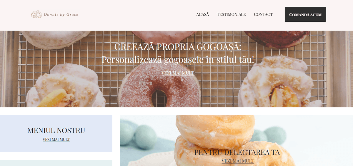 Șablon Donuts by Grace de la Strikingly Șablon Donuts by Grace de la Strikingly