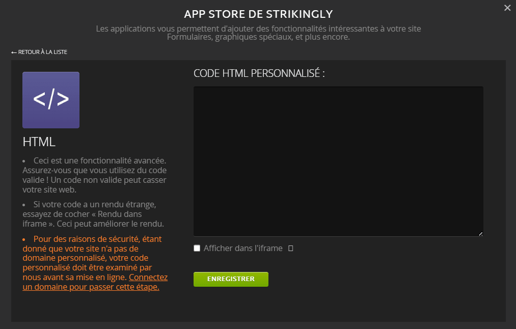 Section HTML remarquable Section HTML remarquable
