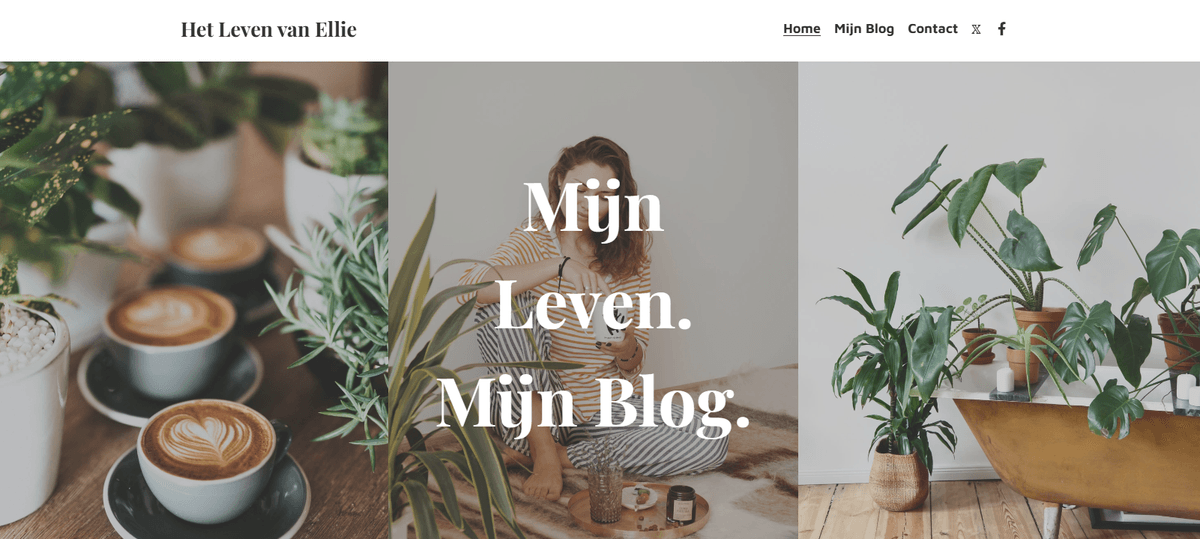 Modeblogsjabloon van Strikingly Modeblogsjabloon van Strikingly