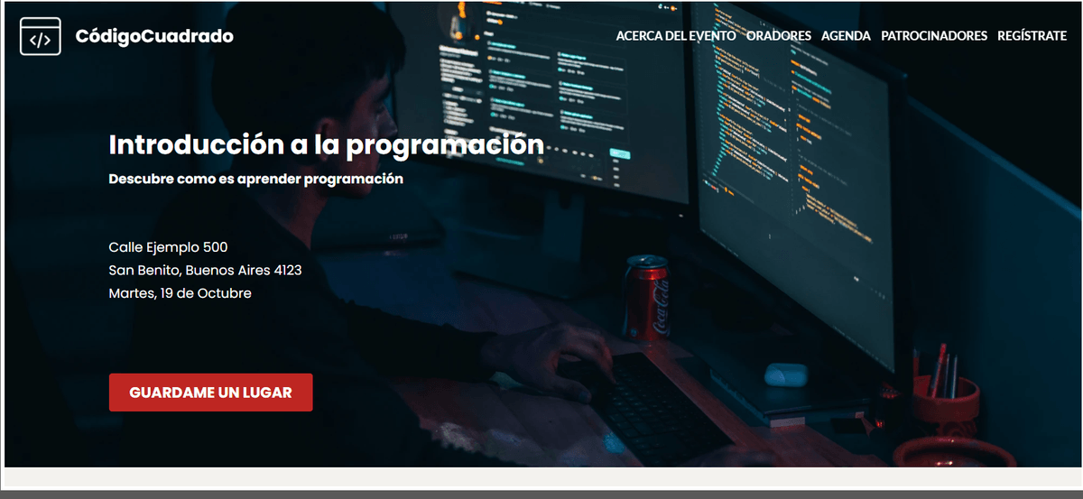 Plantilla CodeSquare de Strikingly Plantilla CodeSquare de Strikingly