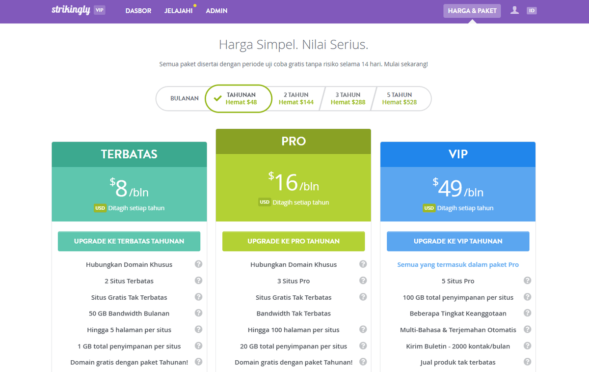 Halaman Harga yang Mencolok Halaman Harga yang Mencolok