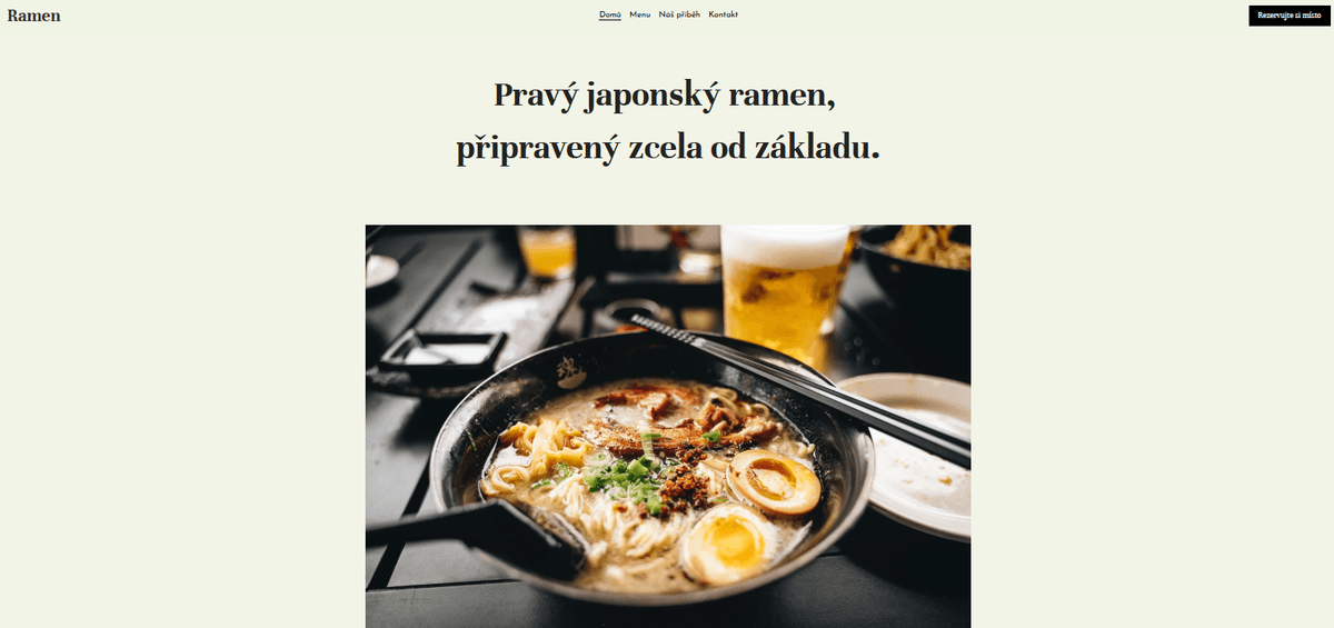 Šablona Ramen od Strikingly Šablona Ramen od Strikingly