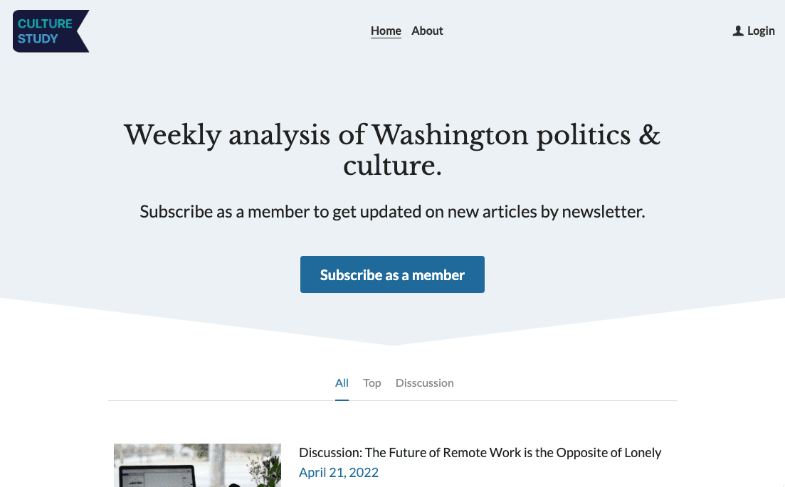 Plantilla de estudio cultural de Strikingly Plantilla de estudio cultural de Strikingly