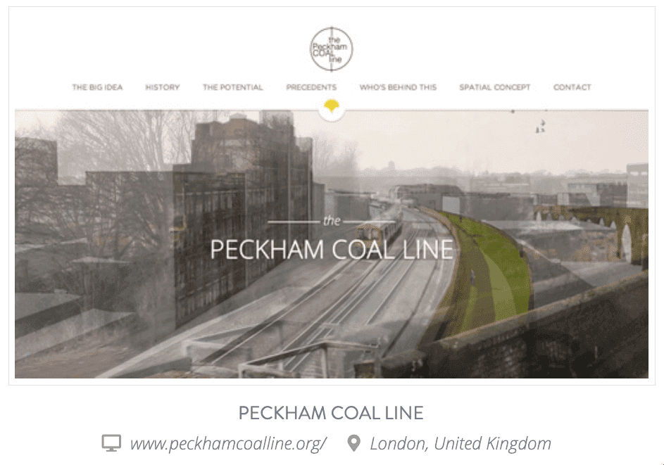 Línea de carbón de Peckham con dominio Línea de carbón de Peckham con dominio
