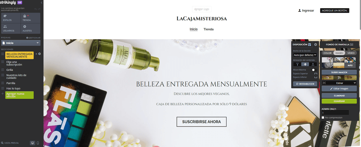Strikingly Sitio Web de Comercio Electrónico Editor Strikingly Sitio Web de Comercio Electrónico Editor