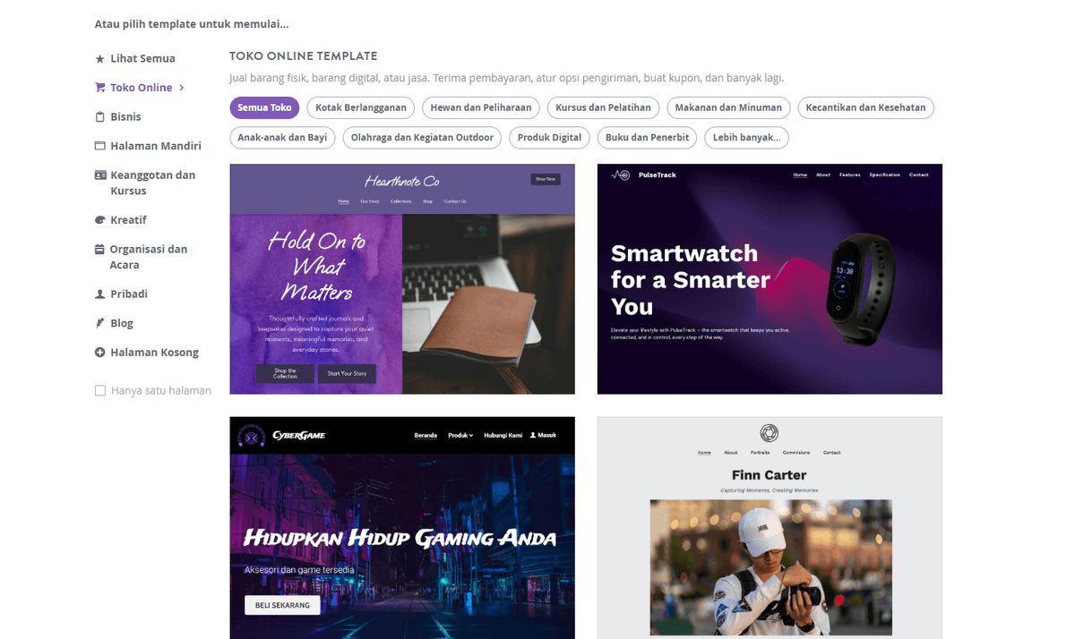 Templat E-commerce yang Menarik Templat E-commerce yang Menarik
